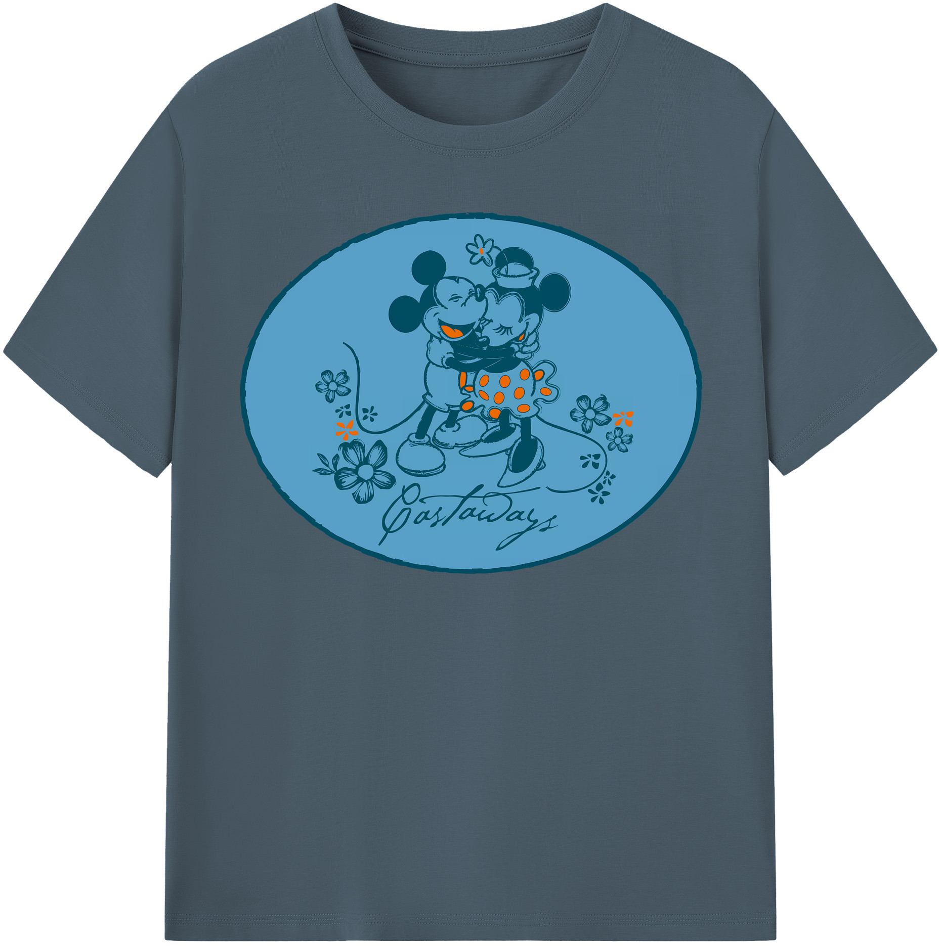 （画像用） ミッキーマウス Mickey Mouse 綿100％半袖Tシャツ（フロントプリント）